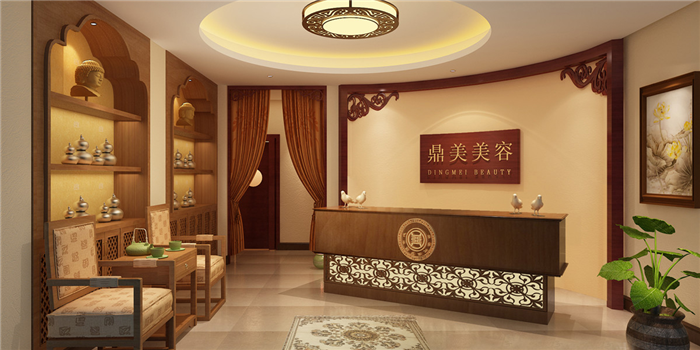 深圳美容店設(shè)計 美容院裝飾設(shè)計 新中式風(fēng)格